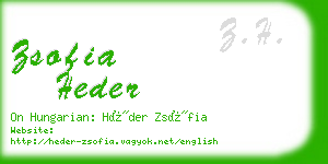 zsofia heder business card